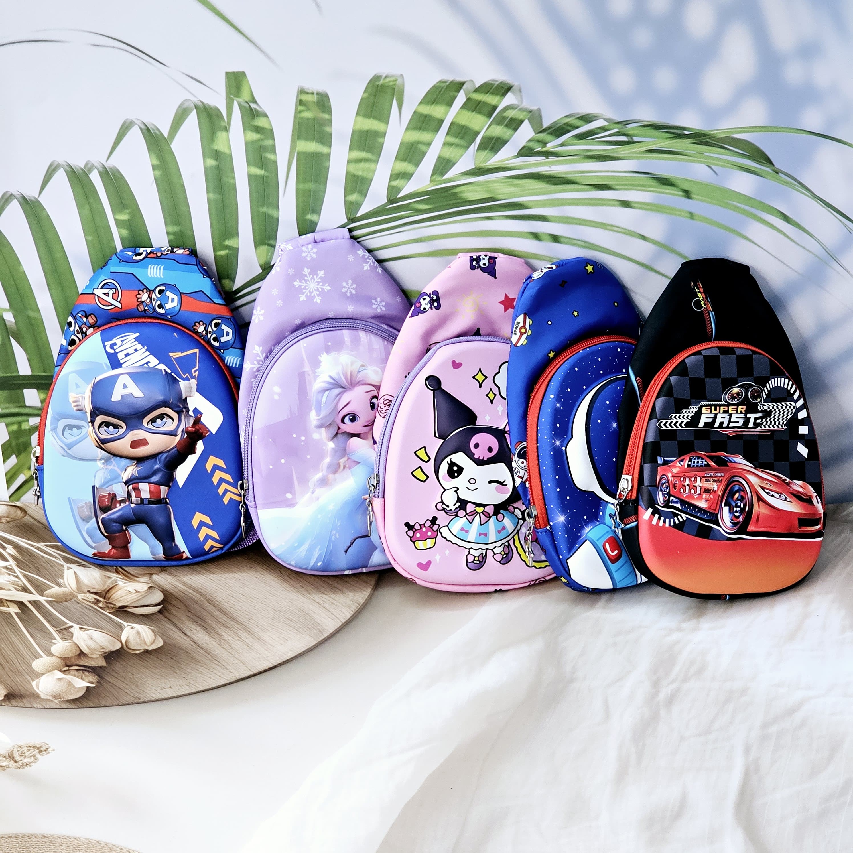 Cartoon Sling Bags, Kids Crossbody Bags, Children's Sling Bags, Fun Bags for Kids, Character Bags, Children's Accessories, Travel Bags for Kids, www.usmile.toys, Kids' Fashion, Children's Gifts.