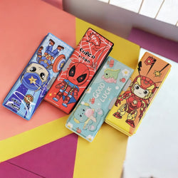 Magnetic pencil cases with sharpener and water game puzzle theme for kids, fun school supplies, shop at www.usmile.toys