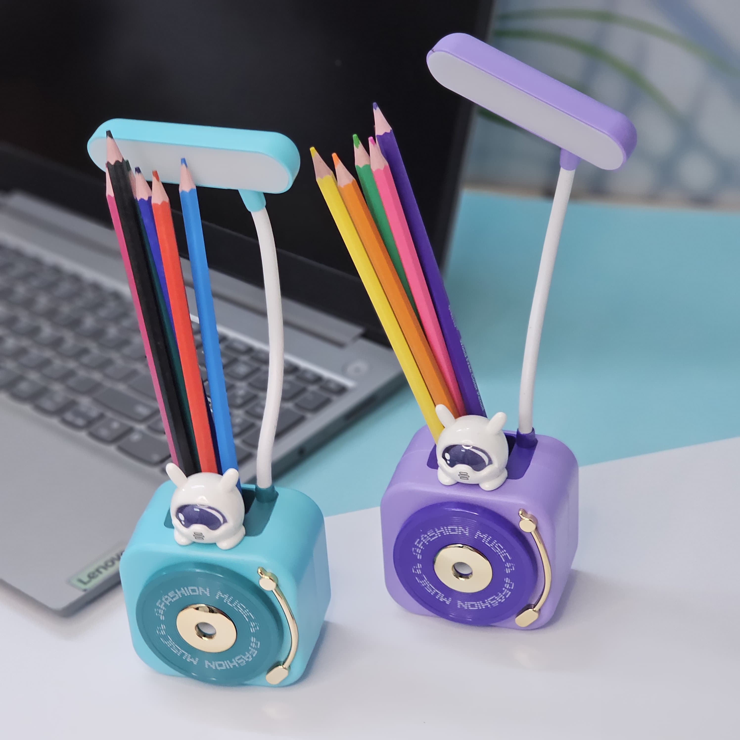 Streamline your child's study space with the Usmile Toys 3-in-1 LED desk lamp. This innovative solution combines a bright reading light with a practical pen holder and pencil sharpener, keeping school supplies neat and accessible for focused learning." www.usmile..toys