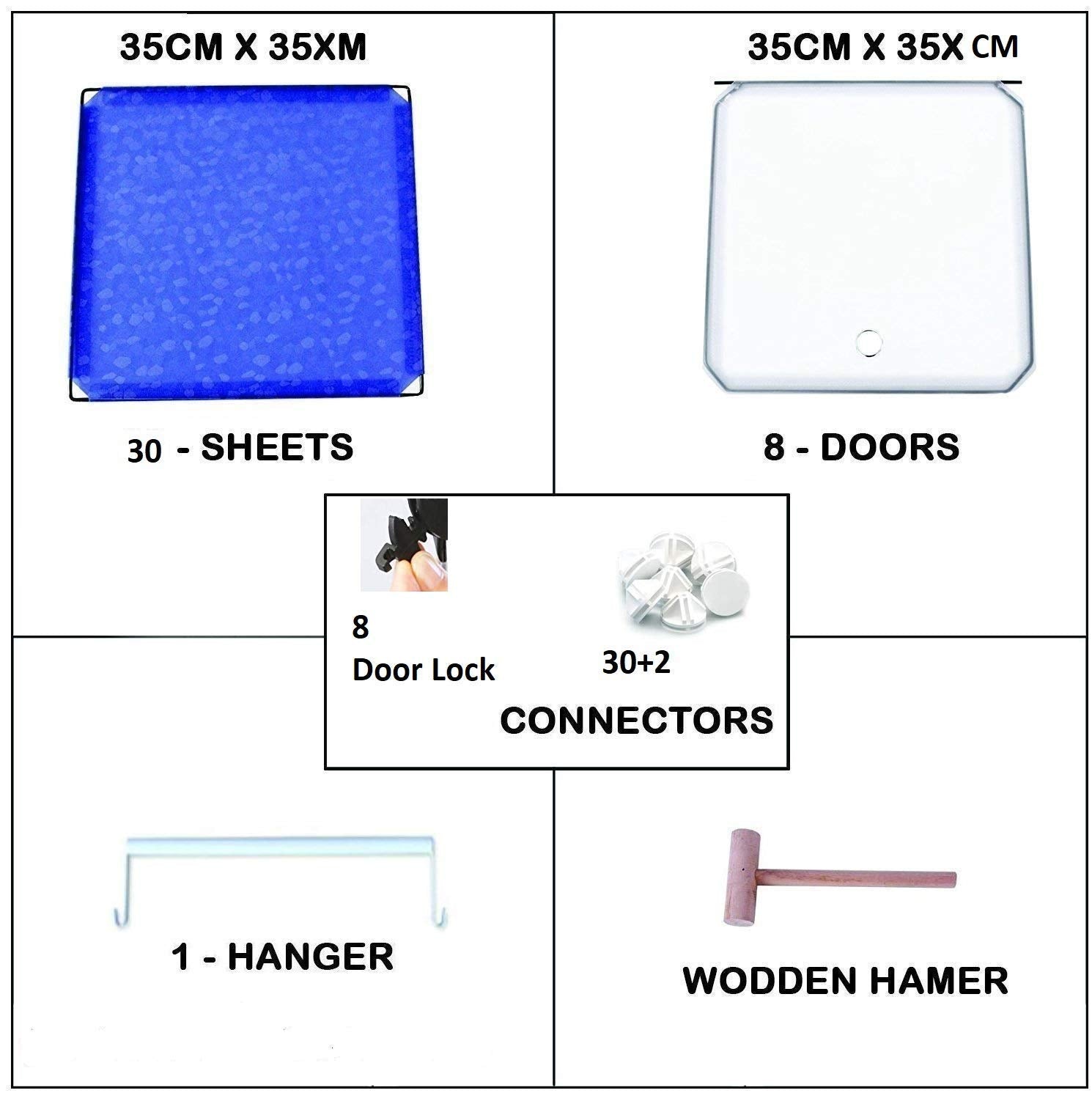 White and black plastic baby wardrobe collapsible storage rack with 8 cubes, featuring famous world monument designs like Eiffel Tower and Tower Bridge. www.usmile.toys