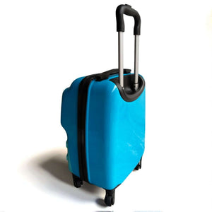 : Uses alternative keywords like "rolling luggage" and "two-tone," and adds a playful element ("travel adventures") that aligns with a toy website. www.usmile.toys