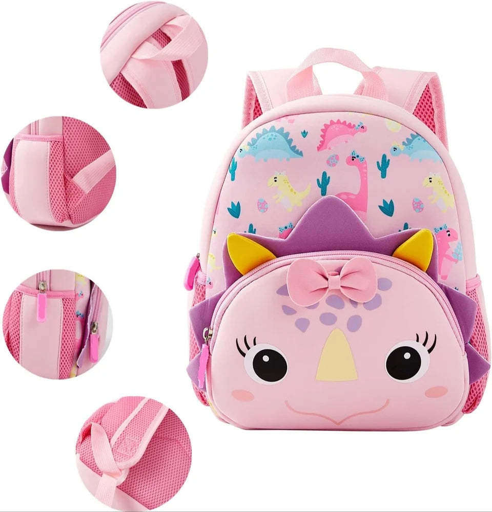 Cute Children's Backpack for Picnic: Pink polyester with adorable prints. Ideal for snacks and small items.
www,.usmile.toys