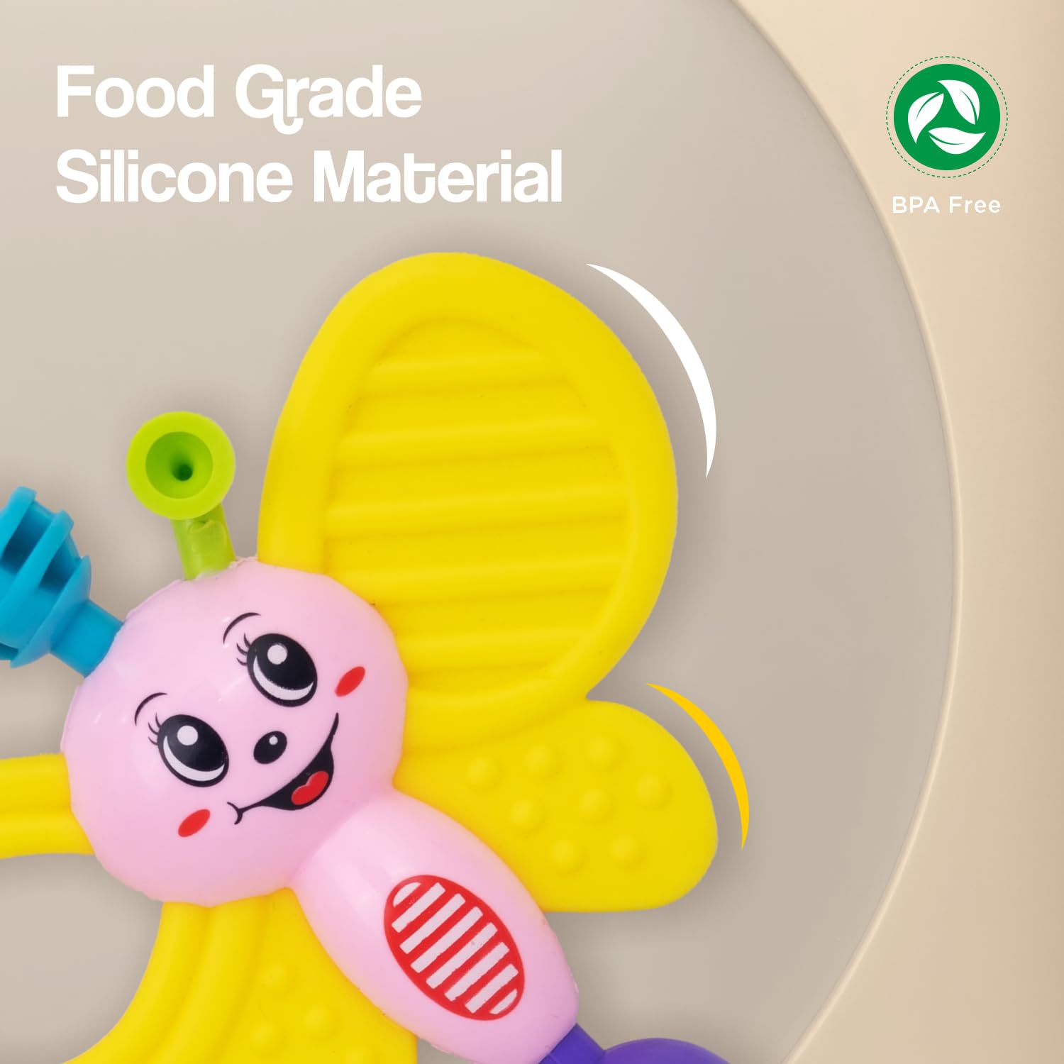 RforRabbit Jingle Safari Infant Kids Rattles 5Pcs Toy Set for Born Baby