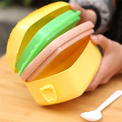 Rectangle Shaped Burger Plastic Lunch Box for Kids