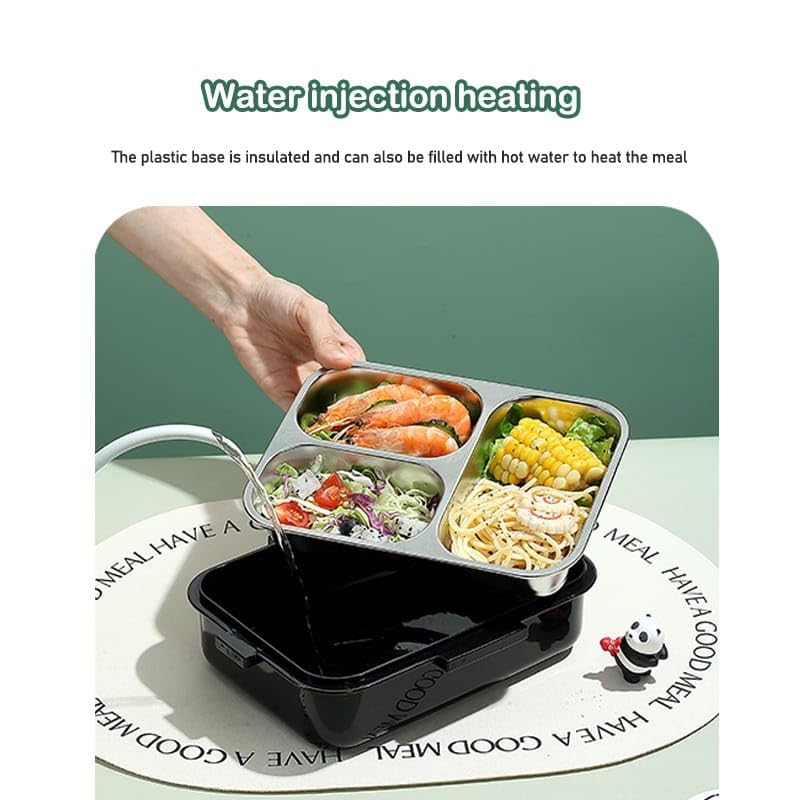 Durable SS insulated kids' bento lunch box featuring a cool panda with headphones, sho www.usmile.toys