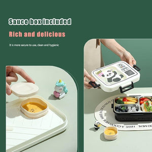 Fun rock star panda lunch container for children, keeping meals fresh and exciting for school. www.usmile.toys