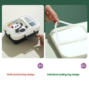 Fun rock star panda lunch container for children, keeping meals fresh and exciting for school. www.usmile.toys