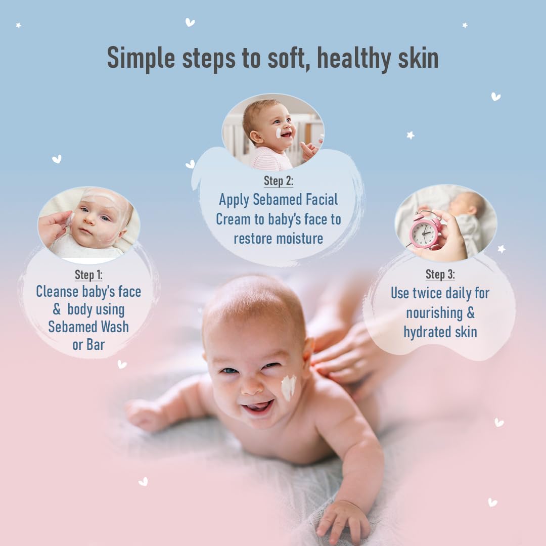 Sebamed Baby Protective Facial Cream| pH 5.5| Baby Face Cream| Vitamin E for Soft Skin| Ideal for salivary rashes| 50ml
www.usmile.toys