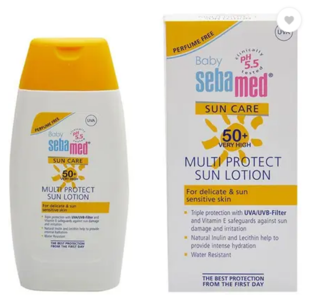 Sebamed Sunscreen - SPF SPF 50 PA+ Baby Sun Lotion|pH 5.5|Triple Protection from UV rays  (200 ml)