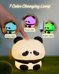 Silicone Night Lamp for Kids - Cute Sitting Panda