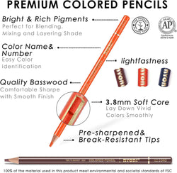 Skin Tone Colored Pencils -  24 Colors Oil Colour Pencils for Drawing