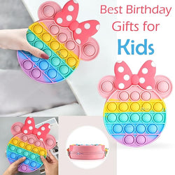Crossbody Bag for Kids - Sling Bag with Keychain for Girls