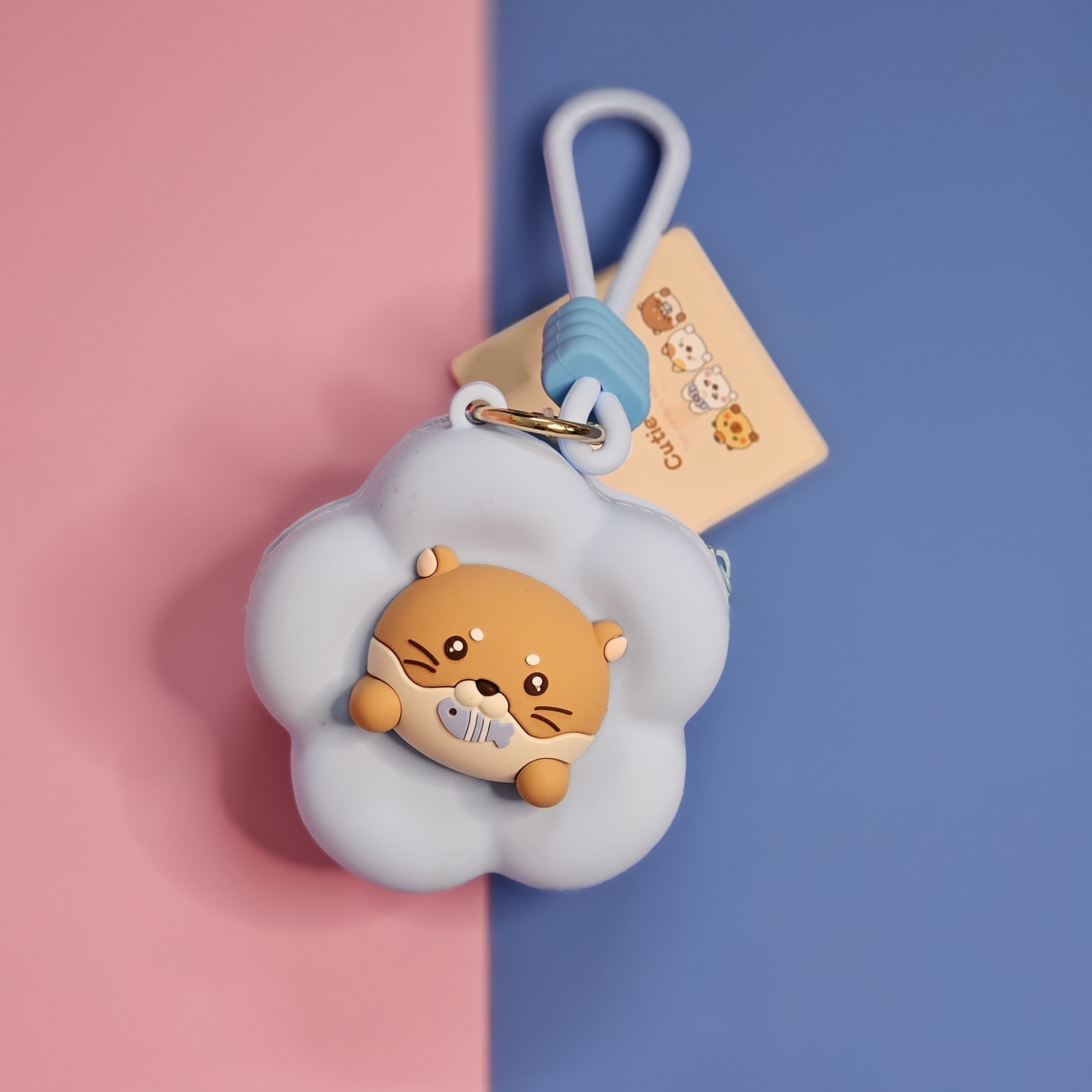 Set of four cute cartoon animal silicone coin purses in pastel colors – mini portable design Usmile.toys