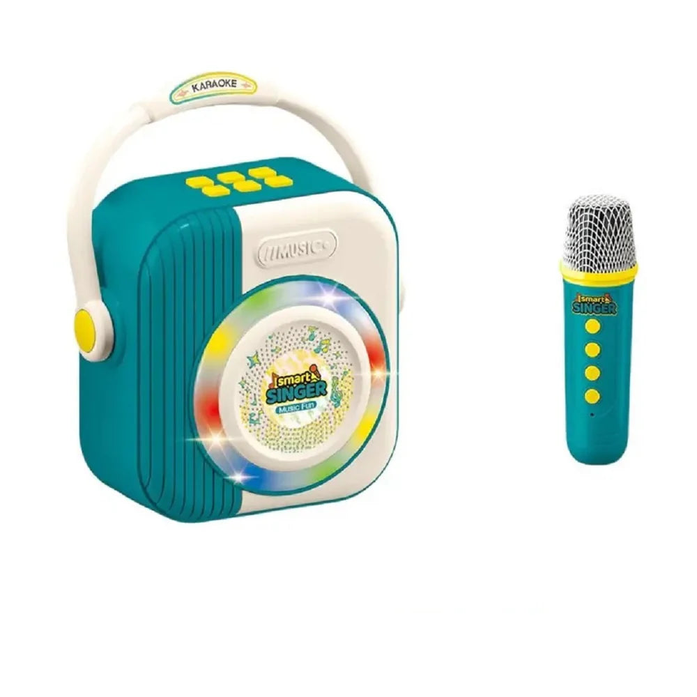 Smart Singer Speaker With Micphone

Made of high-quality acrylic and ABS plastic, environmentally friendly, with bright colors, it's durable and non-toxic, making it safe for your children to play with. - All parts are tested to the highest safety and quality standards, making them environmentally friendly and non-toxic, as we emphasize providing safe toys for children. - This singing duo set comes with two working microphones and a recorder. - Suitable age group: 3 years and above.