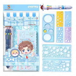 Multicolor Drawing Stencil and Ruler Kit: Contains animal, geometric, and cartoon rulers plus a 10-color pen.
www.usmile.toys