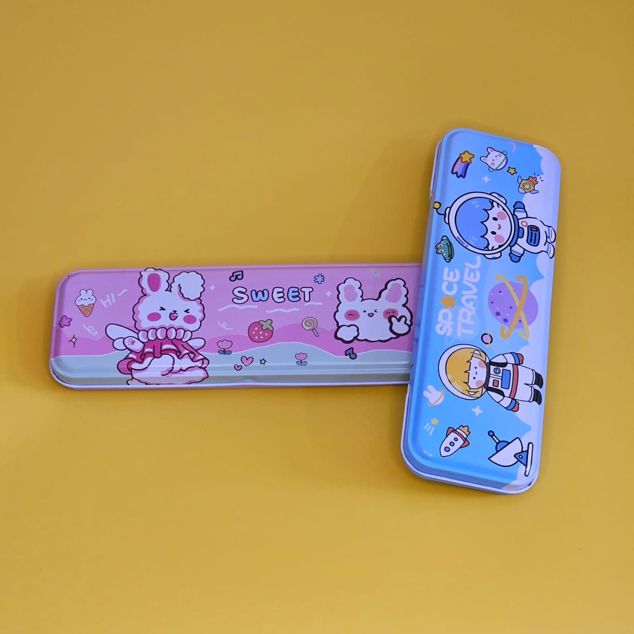 Children's stationery gift set with pencil case, ruler, and accessories, cute rabbit theme, ideal birthday return gift, buy online at www.usmile.toys