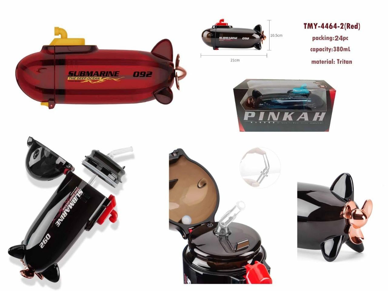 Novelty Submarine Shaped Water Bottle: Durable plastic with a cool, deep ocean submarine design. Great for young adventurers.
www.usmile.toys