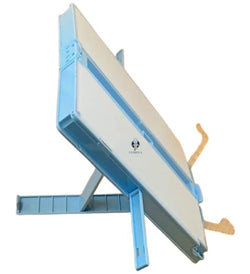 "Kids' pencil case with a book stand, showcasing an astronaut space theme www.usmile.toys