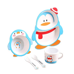 Bamboo Fiber Kids Dinner Set - Penguin: Includes plate, bowl, cup, fork, and spoon with a lovely penguin theme. Eco-friendly.
www.usmile.toys