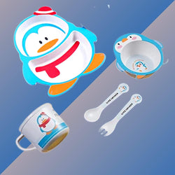 Bamboo Fiber Kids Dinner Set - Penguin: Includes plate, bowl, cup, fork, and spoon with a lovely penguin theme. Eco-friendly.
www.usmile.toys