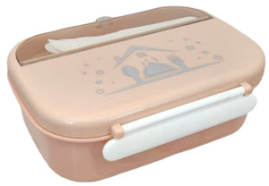 Durable blue kids insulated food container, perfect for keeping school meals warm or cold with built-in cutlery. www.usmile.toys 