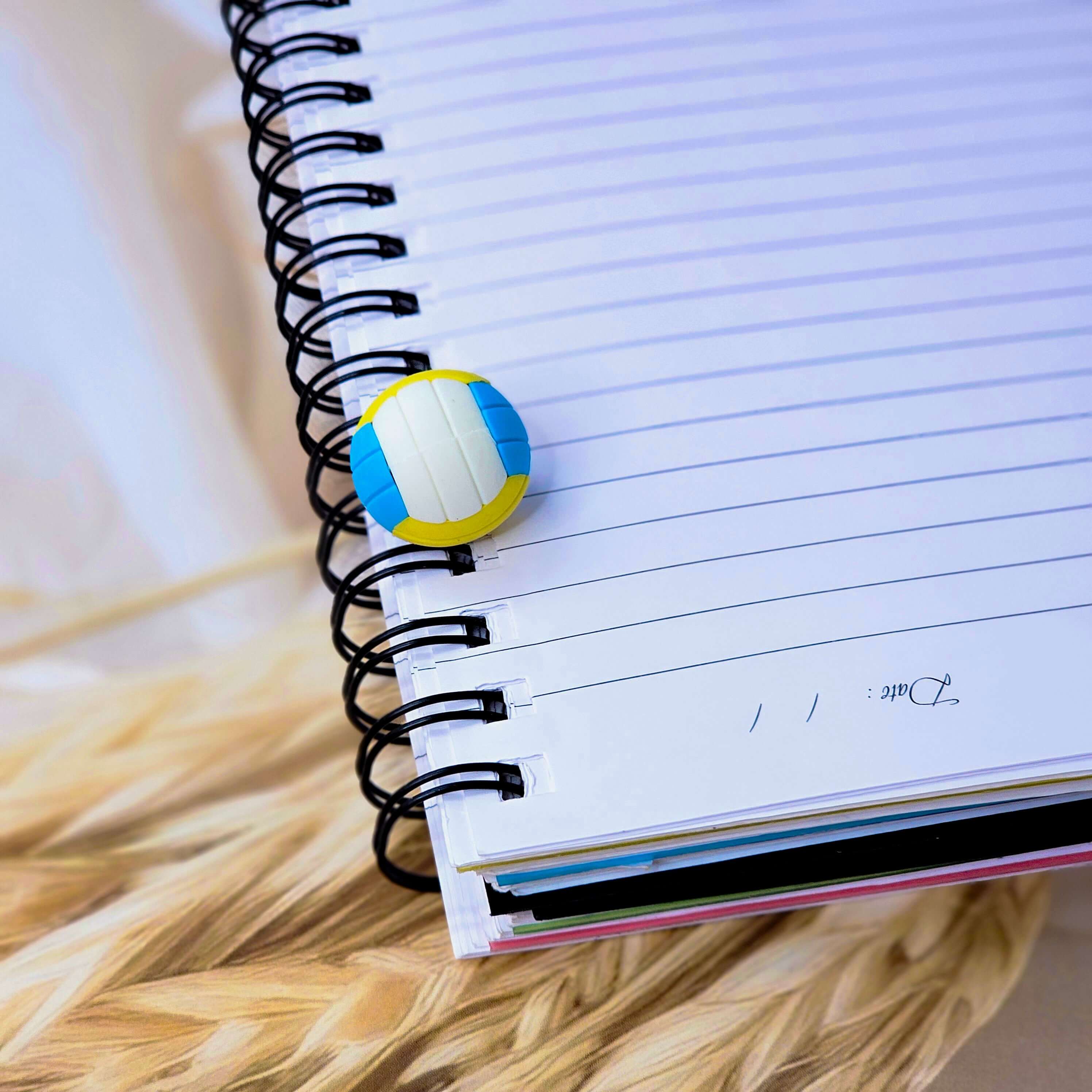 Collectible sports themed erasers for children, a set of six in tennis, soccer, and volleyball shapes. www.usmile.toys