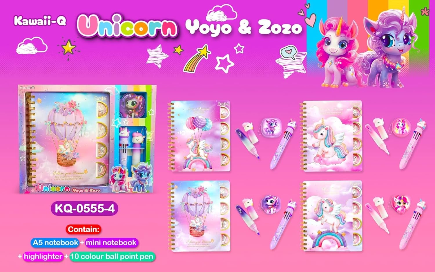 This A5 size journal comes with a sparkly cover, dividers, and a matching unicorn highlighter pen.
Explore our wide range of fun and engaging diaries and stationery for kids at Usmile Toys www.usmile.toys.