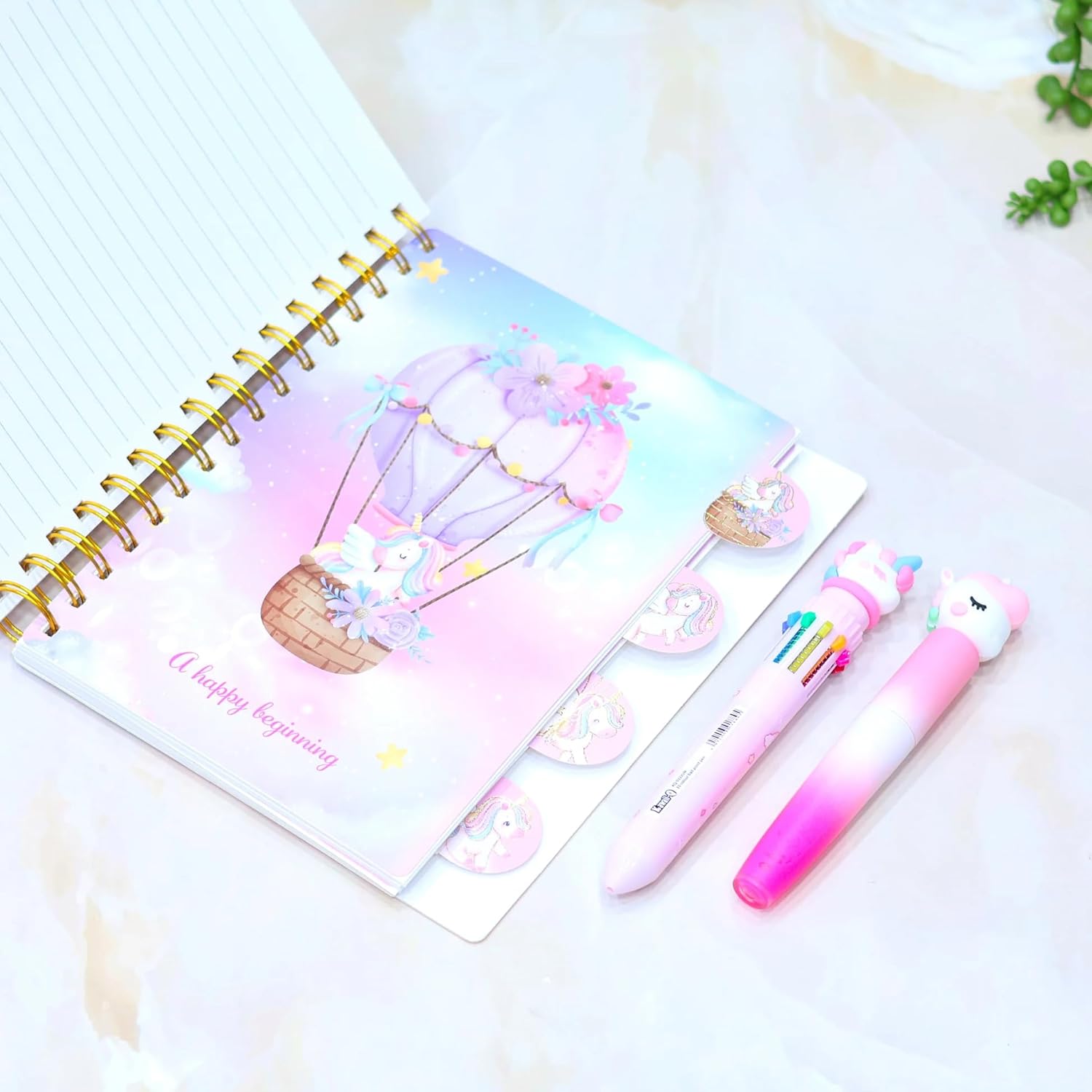 This A5 size journal comes with a sparkly cover, dividers, and a matching unicorn highlighter pen.
Explore our wide range of fun and engaging diaries and stationery for kids at Usmile Toys www.usmile.toys.