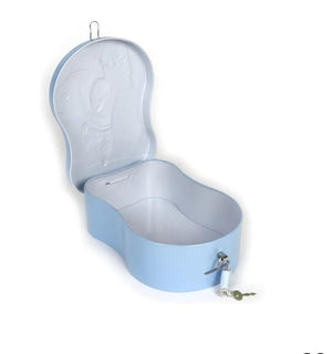 Durable metal pencil box for children with a colourful unicorn design, including a lock and key to keep their stationery safe, perfect for kids in www.usmile.toys