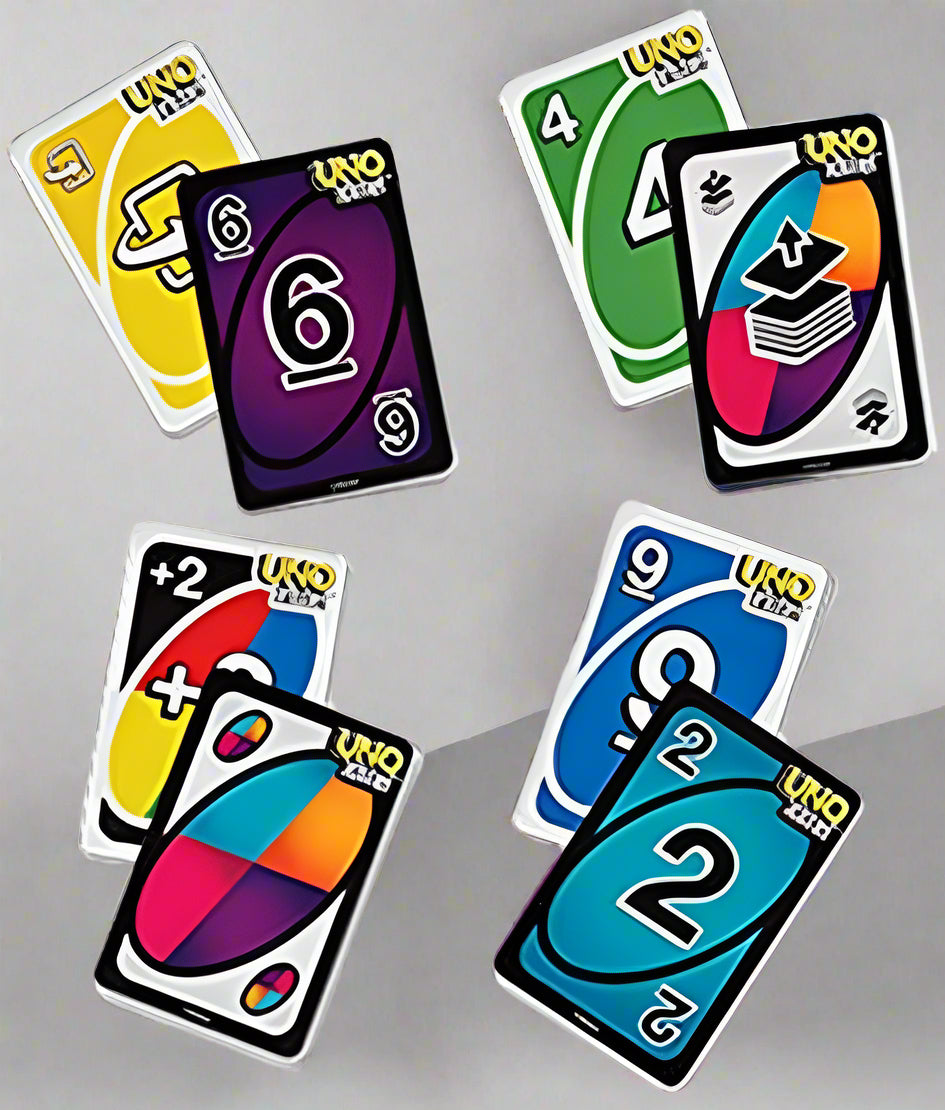 "Purple packaging for UNO Flip card game, featuring the 'Flip the Deck! Change the Game!' tagline and indicating double-sided cards." www.usmile.toys