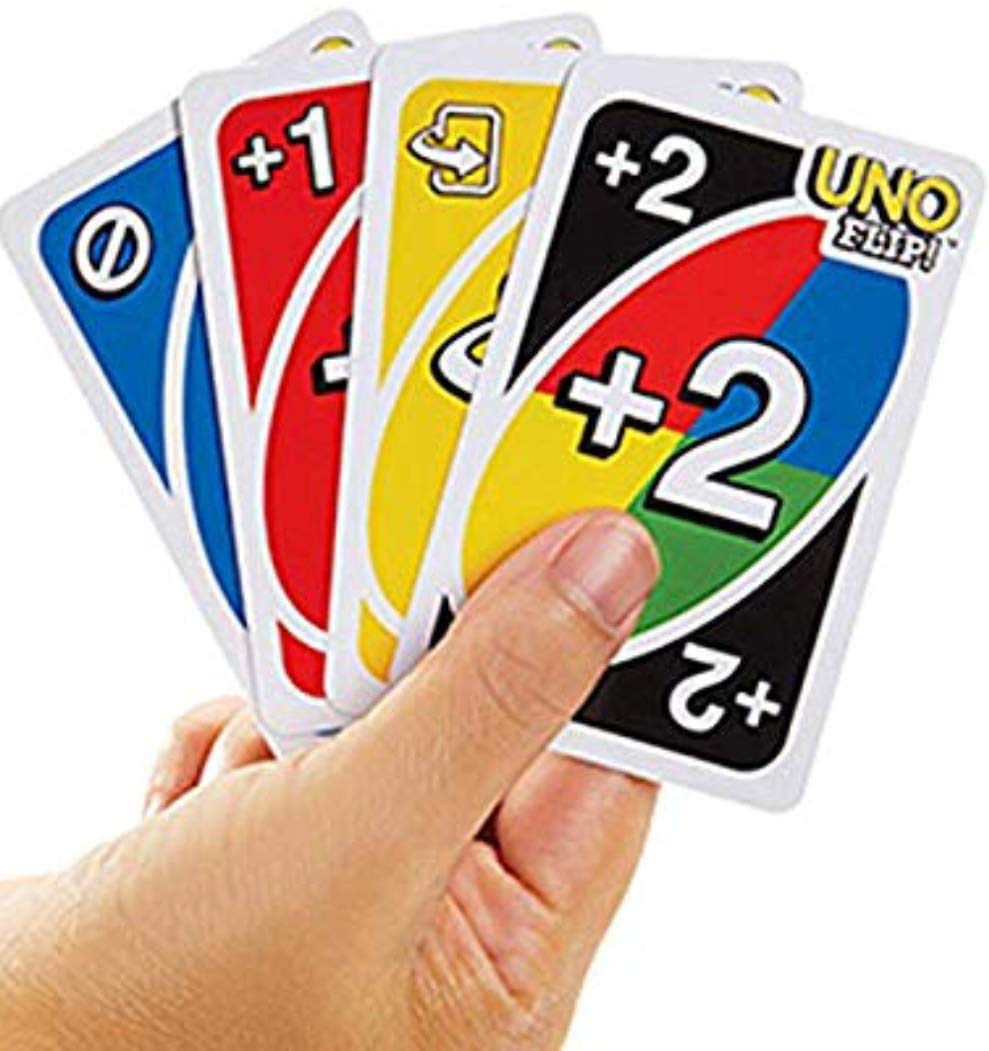 Usmile Toys offers UNO Flip, a popular multicolor card game with unique double-sided cards, suitable for 2-10 players aged 7 and up."