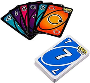 Usmile Toys offers UNO Flip, a popular multicolor card game with unique double-sided cards, suitable for 2-10 players aged 7 and up."
