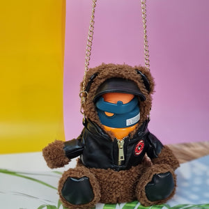 "Usmile Toys cute water bottles for kids, designed with soft teddy bear-themed insulated covers, perfect for keeping drinks hot or cold on the go." www.usmile.toys