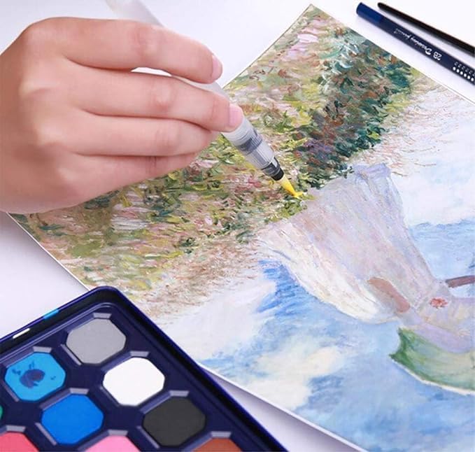 Unleash creativity with this comprehensive 48-shade watercolor paint set, complete with all essentials for budding artists and enthusiasts. Ideal for kids' art projects from uSmile.toys.