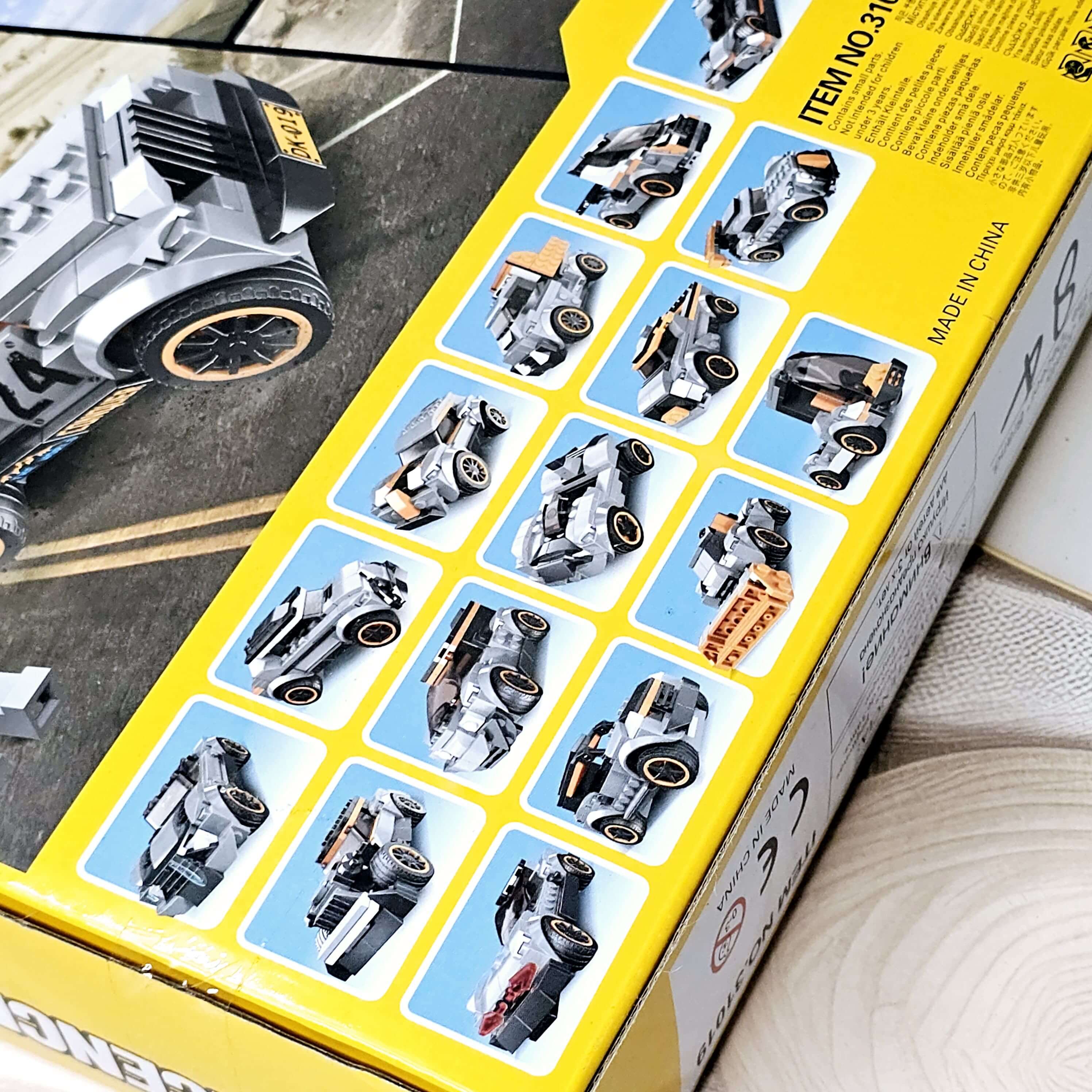 Educational building toy: A De Cool construction block set (Model 31019) to build a multi-terrain vehicle, designed for children aged 6 and up, encouraging creativity and fine motor skills, available at Usmile Toys. www.usmile.toys