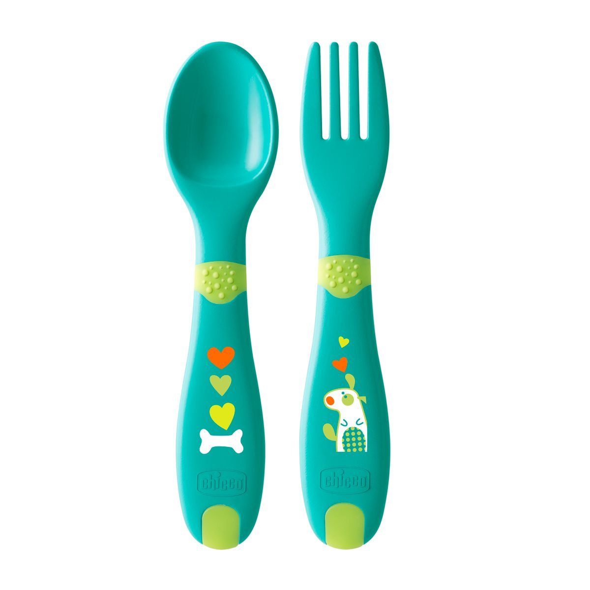 Chicco First Cutlery with Baby Self Feeding Spoon & Fork | 12m+