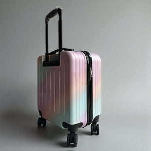 carry-on luggage with Labubu art, perfect for young travelers' adventures. www.usmile.toys