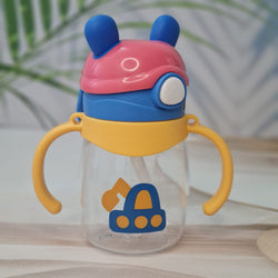 plastic water bottle for kids, kids water bottle with straw, toddler water bottle with handles, spill-proof water bottle for children, animal water bottle, fish water bottle, car water bottle, bunny water bottle, BPA-free water bottle, safe water bottle for toddlers, easy to clean kids water bottle, portable water bottle for kids, children's drinkware, usmile toys, kids accessories, hydration for children, cute water bottle for kids.