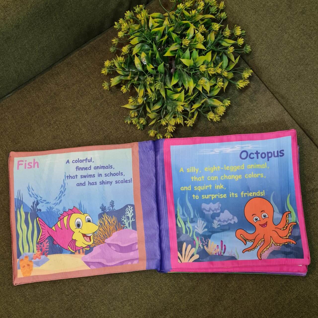 Introduce your little one to a world of fun learning with this colorful Learning toy for kids&nbsp;. Designed to be soft, safe, and interactive, this cloth book helps children learn new concepts while enjoying playtime.