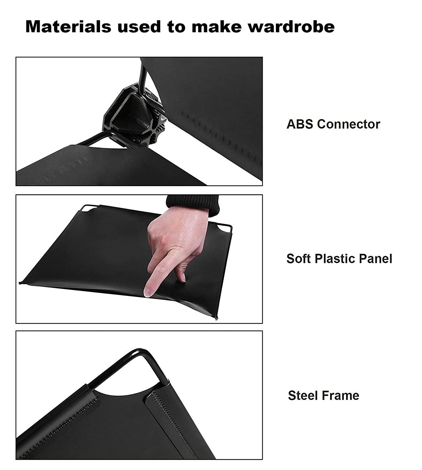 White and black plastic baby wardrobe collapsible storage rack with 8 cubes, featuring famous world monument designs like Eiffel Tower and Tower Bridge. www.usmile.toys